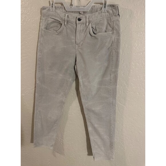 Madewell Distressed Style Cropped Curdoroy Straight Leg Jeans - Picture 2 of 11